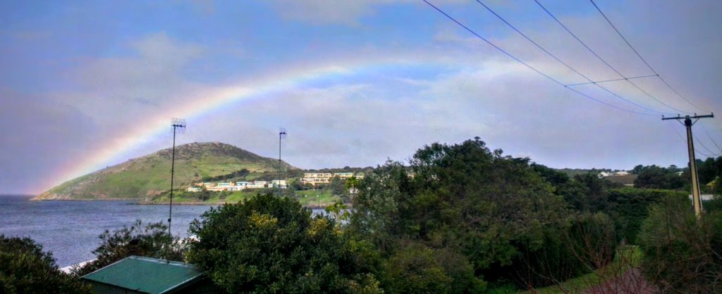 Rainbow over The Bluff in Encounter Bay